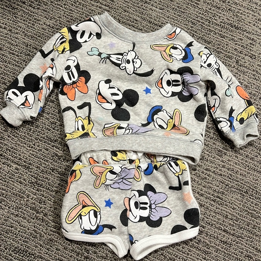 Disney's Mickey Mouse & Friends Baby Sweatshirt and shorts by Jumping Beans
